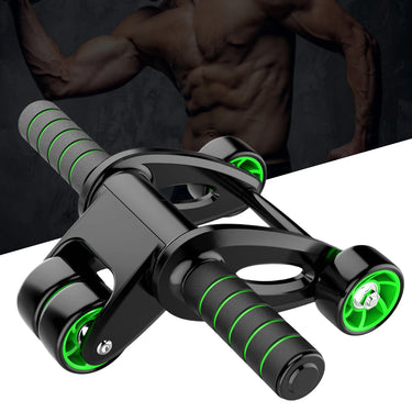4-Wheel Ab Roller Machine – Foldable Core & Ab Trainer for Muscle Strength & Body Shaping